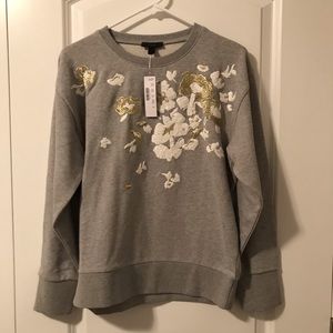 Jcrew Embroidered Sweatshirt